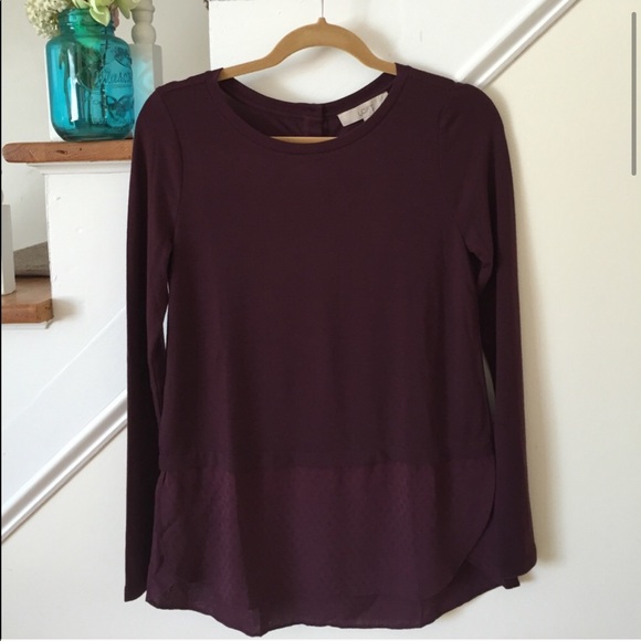 LOFT Tops - LOFT mixed media top